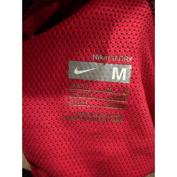 Nike Dri-Fit Women's Tank TopMedium Pink Red Racerback with Built-In Shelf Bra - Picture 6 of 7